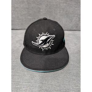 Miami Dolphins New Era 9Fifty 950 NFL Cap Hat Adjustable Snapback Black & Silver